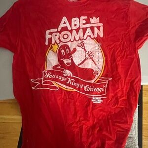 Ferris Bueller Red Abe Froman Graphic Tee Size L NWT